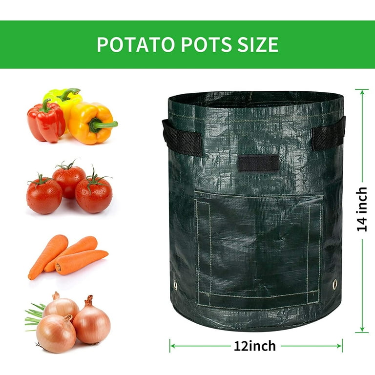 Vegetable Planting Grow Bags 3 Pack 7 Gallon Potato Grow