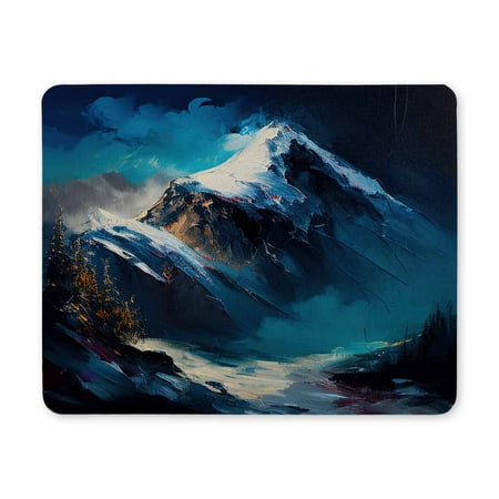 Mountains Mouse Pad, Square Computer Mouse Pads, Washable Mouse Mat with, Gaming Office Home Non-Slip Rubber Base Mousepad