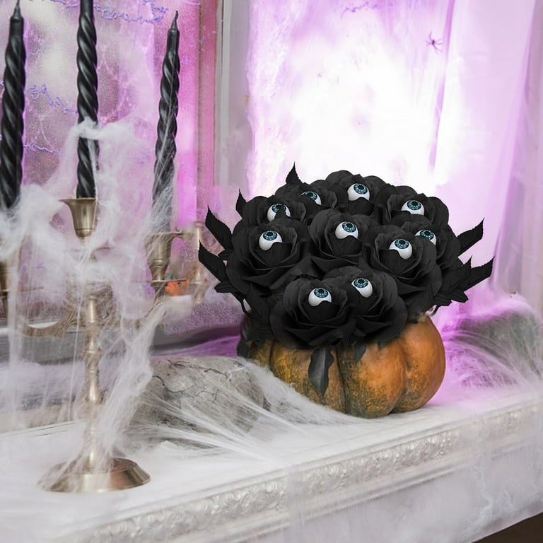 Black Artificial Flowers, Halloween Decoration, Artificial Lavender