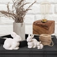 thumbnail image 2 of EeaseCA 3pcs Rabbits Miniature Ceramics Fairy Garden Moss Micro Landscape Ornament Decor, 2 of 7