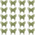 thumbnail image 1 of 20 piezas de adornos navideños con mariposas brillantes, adornos colgantes para árbol de Navidad con mariposas brillantes en 3D, decoración de mariposas artificiales huecas con clips y tallos para cor, 1 of 7