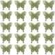 thumbnail image 1 of 20 piezas de adornos navideños con mariposas brillantes, adornos colgantes para árbol de Navidad con mariposas brillantes en 3D, decoración de mariposas artificiales huecas con clips y tallos para cor, 1 of 7