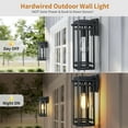 thumbnail image 2 of 13.8'' Outdoor Wall Light Fixtures 2 Packs, Black Porch Lights Outdoor Lighting for House, Exterior Lighting Fixtures Wall Lanterns, Waterproof Modern Outside Sconce Lights for Front Door, Garage, 2 of 5