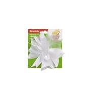 Simplicity Create-it-Yourself Cluster Ribbon-White & Silver