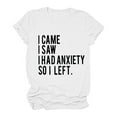thumbnail image 2 of B91xZ Womens Tops Été 2024 T-Shirt Basique Col Rond Manches Courtes, Blanc S, 2 of 4