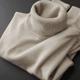 thumbnail image 3 of Pull Col Roulé Mode Haut de Gamme pour Hommes Automne Hiver Nouvelle version Coréenne Couleur Unie Pull Décontracté Chaud, 3 of 5