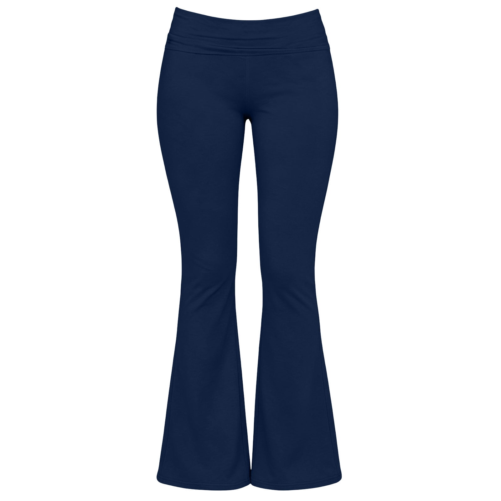 Utoimkio Women's Flare Yoga Pants Fold Over High Waist Stretchy Soft Bootcut Trousers with Side Pockets for Workout Lounging