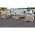 thumbnail image 3 of TK Classics Monterey Wicker 8 Piece Patio Conversation Set with 2 Sets of Cushion Covers, 3 of 4