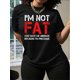 thumbnail image 1 of Playera Deportiva Manga Corta Mujer Dry-FitWomen'S Polyester Crew Neck T-Shirt, Casual Style, Regular Length, Knit Fabric, with "I'm Not Fat, God Gave Me Airbags Because I'm Precious" Letter Print,, 1 of 8