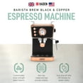 thumbnail image 3 of Haden Barista Brew Espresso Coffee Machine w/Froth Function, Black & Copper, 3 of 13