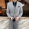thumbnail image 1 of Trajes para hombre (Blazer + chaleco + pantalones), moda de negocios para hombre, versión coreana, ropa profesional de boda ajustada, vestido de caballero 5XL, 1 of 5