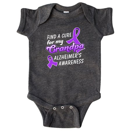 

Inktastic Alzheimer s Awareness Find a Cure for my Grandpa Gift Baby Boy or Baby Girl Bodysuit