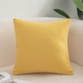 thumbnail image 1 of Nvzi fundas de almohada de algodón y lino de color liso. Clásicas y atemporales, fundas de almohada sencillas de color puro que quedan genial en cualquier cama. 40 x 60 cm (amarillo)., 1 of 5