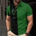thumbnail image 2 of BiZtdJrK on Sale Clearance, Men's St. Patrick's Day Shirt Funny Irish Flag Clover Short Sleeve Polos Shirts Summer Casual Button Down Lapel Golf Tennis Shirts Vacation Tops Multicolor XXXL, 2 of 4