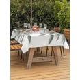 thumbnail image 3 of Outdoor Table Cloth with Umbrella Hole and Zipper, Vintage Palm Tree Waterproof Rectangle Tablecloth 54"x80", Tropical Beach Botanical Washable Table Cover for Outside Party Patio Picnic, 3 of 8