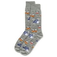 thumbnail image 3 of MeMoi Men's Embroidered Drums Bamboo Crew Socks - Mens - Male, 10-13, Med Gray Heather, 3 of 3
