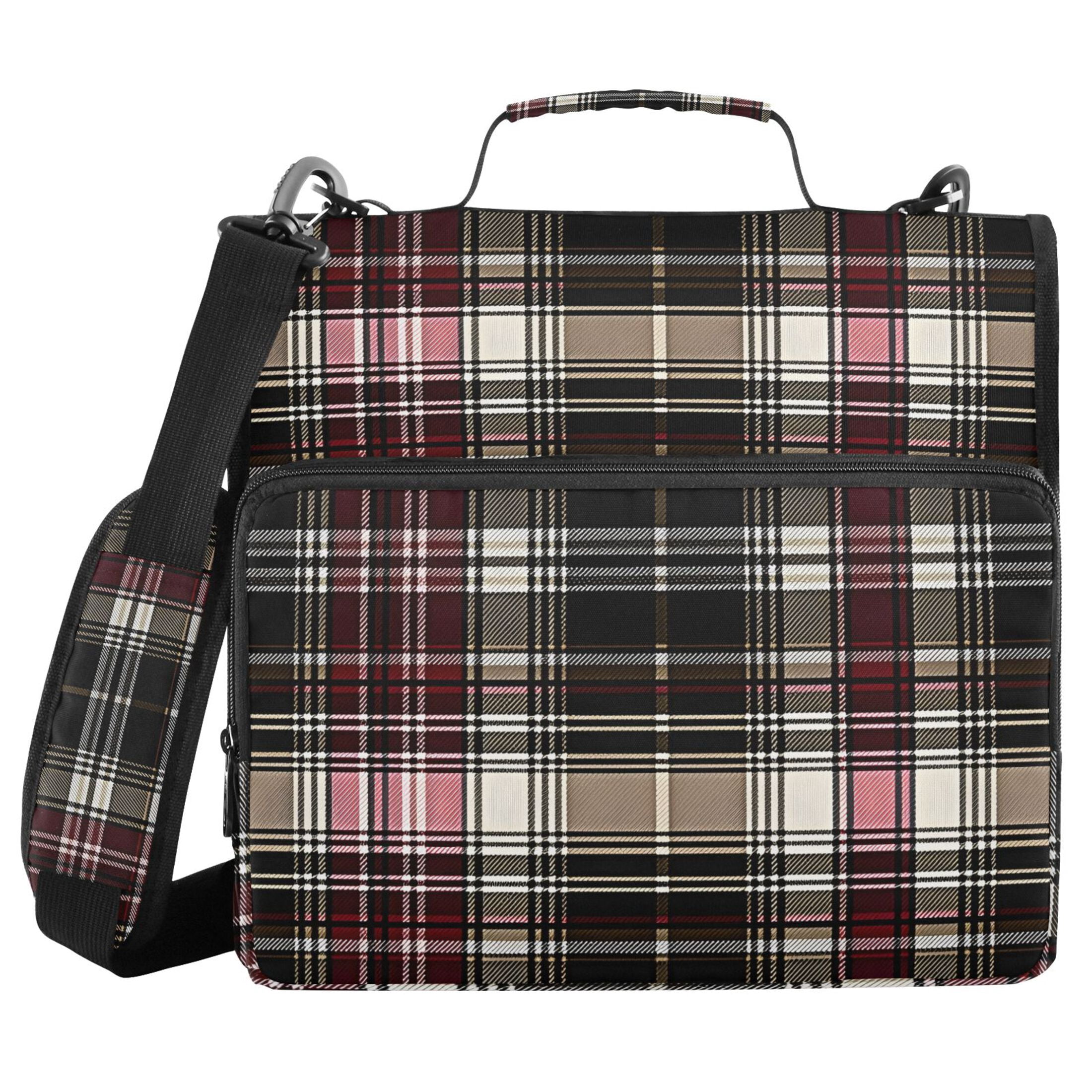 ALAZA Zipper Binder Retro Checkered-a1 3 Ring Trapper Keeper File Folder Organizer Bag