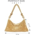 thumbnail image 5 of Sac à Strass Scintillant pour Soirée, Pochette à Strass Argentée pour Femmes, Sac Hobo de Bal à Strass, 5 of 5