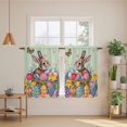 thumbnail image 2 of Easter Bunny Kitchen Curtains 45 Inch Length, Colorful Eggs Spring Tulips Flower Green Tiers Curtains for Bathroom Bedroom Cafe, Light Filtering Small Window Treatment Short Drapes 2 Panels 42"Wx45"L, 2 of 8