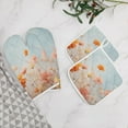 thumbnail image 5 of Watercolor Wildflowers Heat Resistant Microwave Oven Gloves Set for BBQ Baking Grilling,Baking Gifts Cooks for Women,Housewarming Gifts for New Home, 5 of 6