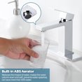 thumbnail image 6 of Wowow Single Handle Single Hole Bathroom Faucet with Supply Line and Deckplate in Polished Chrome, 6 of 9