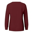 thumbnail image 4 of Womens Tops Fall 2023,Oversized Sweatshirts for Women Crewneck, Women's Autumn Winter Long Sleeve Pullover Tops Solid Color T-shirts Shirts,view your deal today specials, 4 of 5