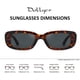thumbnail image 5 of Gafas de sol rectangulares para mujer, gafas de sol de moda retro UV, 5 of 5