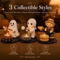 thumbnail image 4 of Halloween Ghost 3 Companion Halloween Candle Holder, Ceramic 5X3 In, Tealight Candle Holder, Fall Halloween Decor, Tabletop Display, 1 Pc, 4 of 6