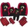 thumbnail image 1 of Conjuntos de pijamas navideños familiares a juego Grinch 2024, pijama de Grinch con parte superior y pantalones de pijama a cuadros, pijama de Grinch para niños y adultos para la familia, 8 Años, 1 of 4