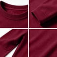 thumbnail image 6 of Fabrcox Long Sleeve Shirt for Men Crew Neck Raglan Shirt Lightweight Breathable Sun Protection Outdoor Sports Men Workout Shirts Red S, 6 of 7