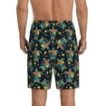 thumbnail image 3 of Naloa Colorful Turtles Men's Short Pajama Pants, Lounge Comfort Shorts with Elasticized Waistband and Side Pockets - X-Large, 3 of 9