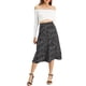 thumbnail image 2 of Falda midi A-line de mujer INSPIRE CHIC con estampado floral de gasa, faldas vintage de verano M negra, 2 of 7