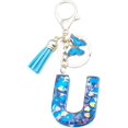 thumbnail image 1 of ORUYROP Initials Letter Keychain Blue Tassel Butterfly Pendant for Women Girls Wallet Backpack Purses, 1 of 3