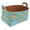 Multicolor 4, variant on Daisies Vintage Green Storage Basket Collapsible Storage Bin, PU Foldable Basket Convenient Box Storage Organizer with Handles for Shelves Office Bedroom Closet Nursery Toys Laundry