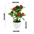 thumbnail image 3 of Iumwxz Artificial Potted Plant with 7 Pachycarpus Fortunei Large Fruit Bonsai for Indoor Tabletop Decoration Fake Plants No Maintenance Required, 3 of 6