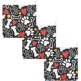 thumbnail image 7 of Paw Prints Bones Hearts Baby Muslin Washcloths Soft Absorbent Face Towel,Funny Valentines Burp Cloths Cotton Bath Wipes 5 Pack Infant Wash Cloth for Newborn Boys Girls 12x12 inches, 7 of 7