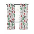 thumbnail image 7 of Merry Christmas Blackout Curtains for Bedroom, Xmas Snowflakes Red Green Pets Footprints Thermal Insulated Kitchen Drapes with Grommets, Light Blocking Window Treatment, 2 Panels 52" x 63", 7 of 7