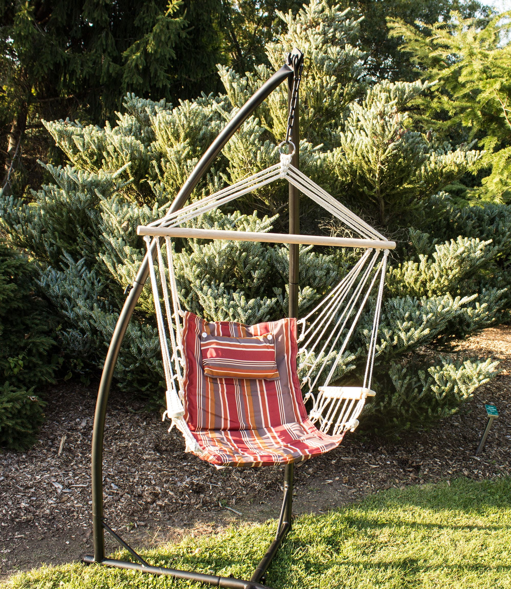 Hammock Chair with Stand Spice Stripes Pattern