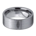 thumbnail image 2 of Wide Gray Band Gamer Tungsten Boyfriend Gift Best Friend Gifts Couple Ring 12 Men Jewelry, 2 of 8