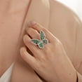 thumbnail image 3 of Crystal Butterfly Ring Cubic Zirconia Bow-Knot Knuckle Ring for Women, 3 of 12