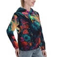 thumbnail image 6 of Cauagu Colorful Flower Goat for Women's Hooded Sweatshirts Pullover Hoodie for Women Fall Workout Sweat Long Sleeve Preppy Sweatshirts-Medium, 6 of 7