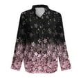 thumbnail image 5 of AOOCHASLIY Tops Valentine's Day Women's Casual Blouse Round-Neck Long Sleeve Print Loose Shirt Tops Buttons Cardigan, 5 of 5
