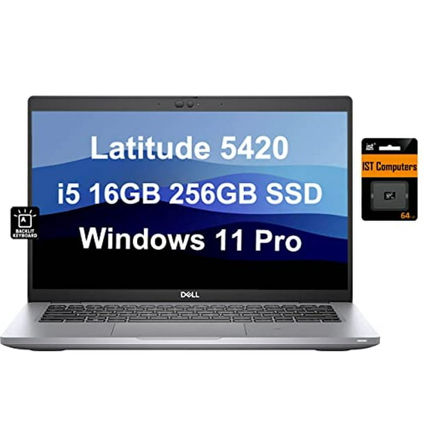 Dell Latitude 5420 5000 14" FHD (Intel i5-1145G7 vPro, 16GB RAM, 256GB SSD) Laptop, Backlit Keyboard, Thunderbolt Wi-Fi 6, Webcam, IST SD Card, Win 11 Pro -2023 - Walmart.com