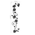 AQITTI Holiday Supplies Vinyl Wall Removable Mural Flower Vine Black