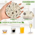 thumbnail image 4 of 6 Pcs Drink Coasters with Holder 3.94in Woven Coasters for Drinks Hanging Clocks and Pine Cones Coaster Set for Protection Table, 4 of 7