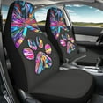 thumbnail image 4 of Xoenoiee Colorful Dog Paw Print Car Seat Covers Vehicle Seat Protector Car Seat Covers Front Seat Only Full Set of 2 Universal Fit for Most Cars, Sedan, SUV, Van, 4 of 6
