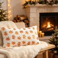 thumbnail image 4 of Fievgin 12x20" Maple Leaf Fall Pillow Covers, Soft White Thanksgiving Throw Pillow Cases for Farmhouse Sofa Bed Home Decor, 4 of 6