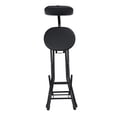 thumbnail image 4 of Xssm Guitar Stool Guitar Chair Adult Portable Folding Stool Guitar Seat Drum Seat with Padded Cushion,Heavy-Duty Ergonomic Backrest Folding Chair with Guitar Stand (Black), 4 of 13