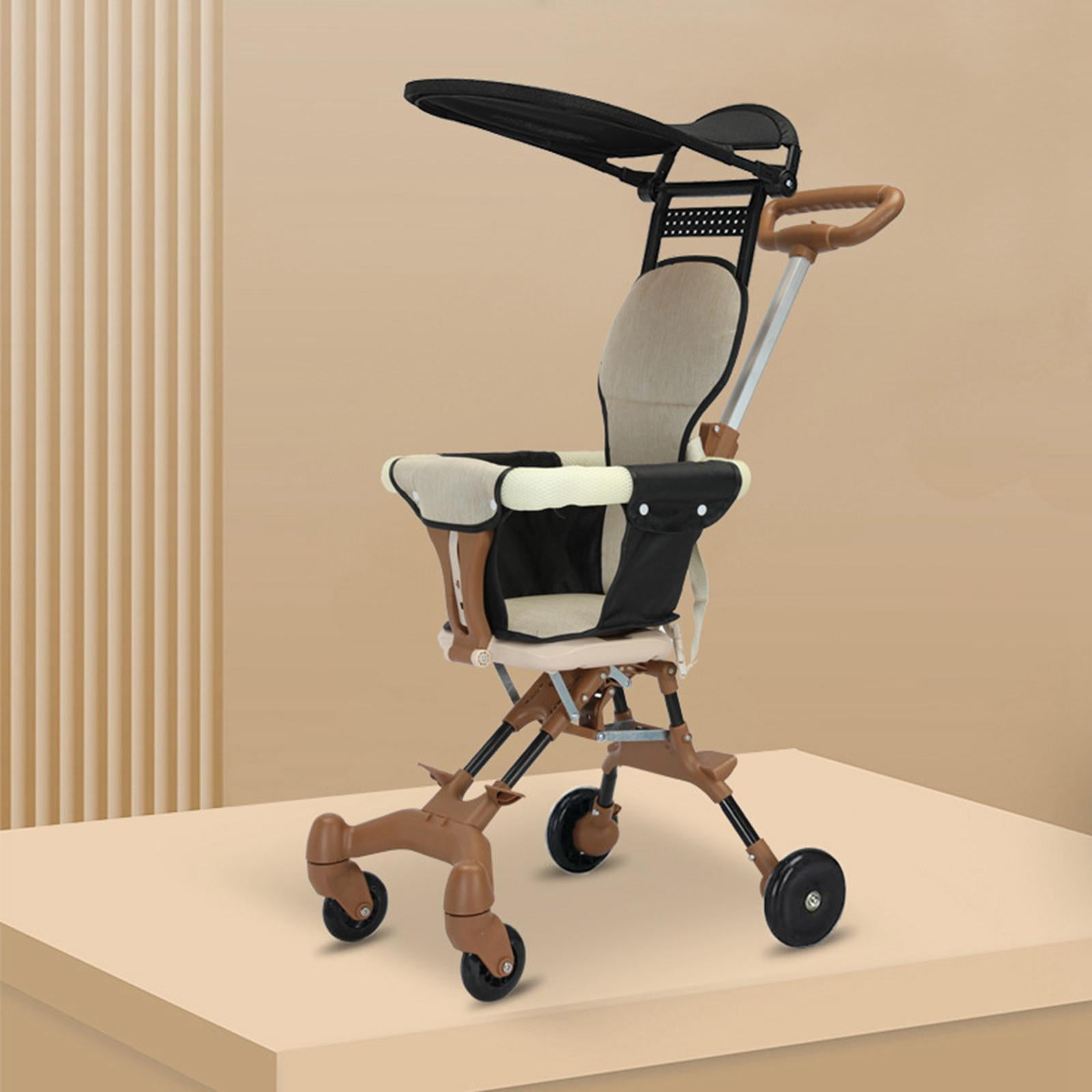Travel Stroller Baby Pram Pushchair Lightweight Metal Frame Adjustable Handlebar for Toddlers Outdoor Use