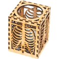 thumbnail image 1 of Halloween Skull Rib Shadow Lamp, Wooden Halloween Rib Shadow Light, Candlestick Holder, Halloween Gothic Decor, 3d Creative Skull Rib Shadow Lamp Home, 1 of 5